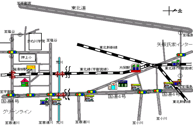 国立きぬ川学院案内図