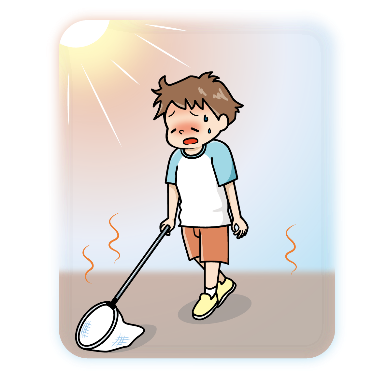 こどもの熱中症のイラスト