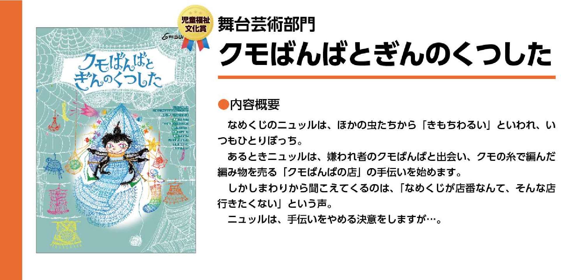 舞台芸術部門　クモばんばとぎんのくつした