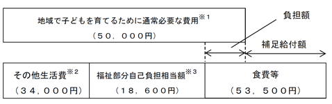 20歳未満入所者の補足給付を説明した図