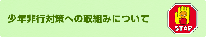 少年非行対策への取組みについて